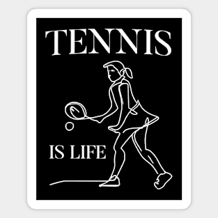 Tennis Playing Girl Magnet